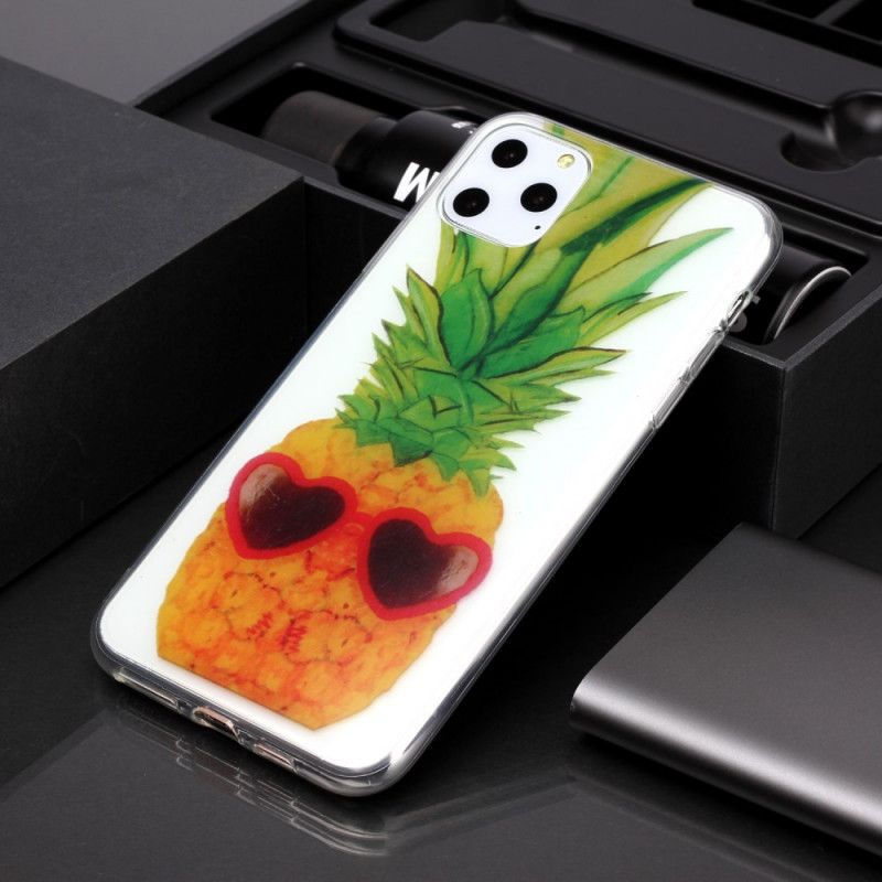 Hoesje iPhone 11 Pro Max Transparante Incognito Ananas