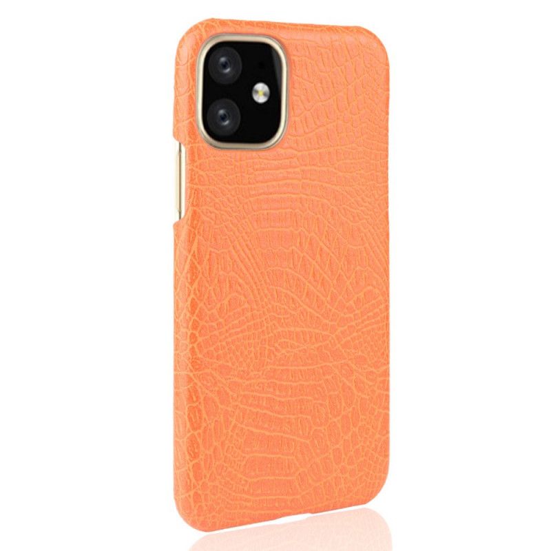 Hoesje iPhone 11 Pro Max Wit Zwart Krokodillenhuidstijl