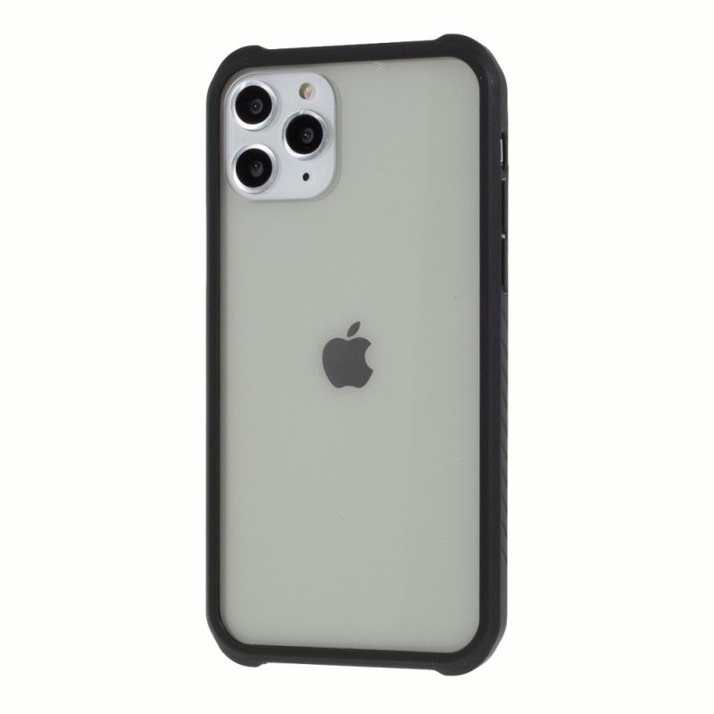 Hoesje voor iPhone 11 Pro Max Gehard Glas En Siliconen Met Schermfolie