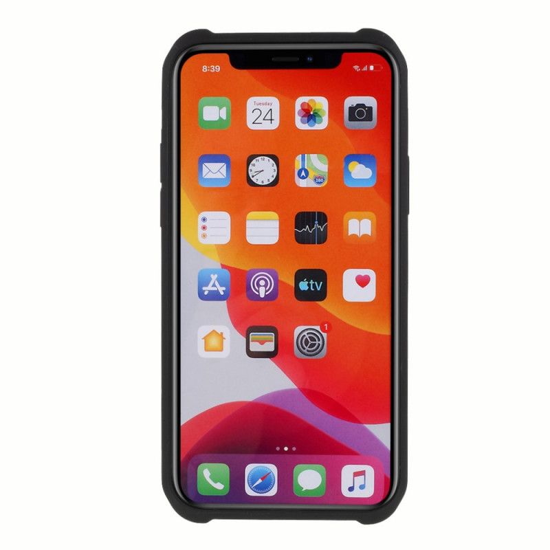 Hoesje voor iPhone 11 Pro Max Gehard Glas En Siliconen Met Schermfolie