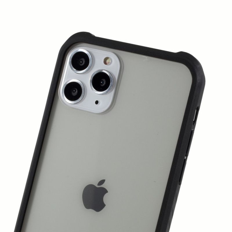 Hoesje voor iPhone 11 Pro Max Gehard Glas En Siliconen Met Schermfolie