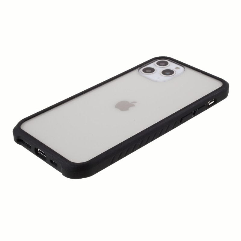 Hoesje voor iPhone 11 Pro Max Gehard Glas En Siliconen Met Schermfolie