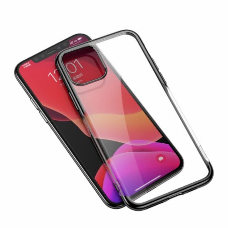 Hoesje voor iPhone 11 Pro Max Rood Zwart Baseus Glanzende Serie