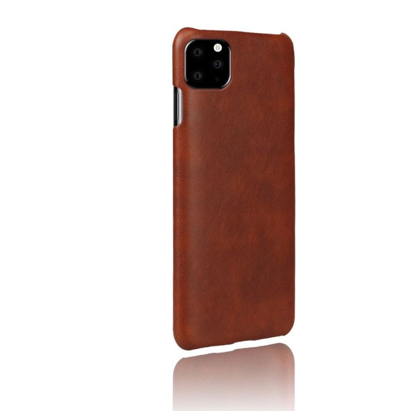 Hoesje voor iPhone 11 Pro Max Rood Zwart Leerstijl