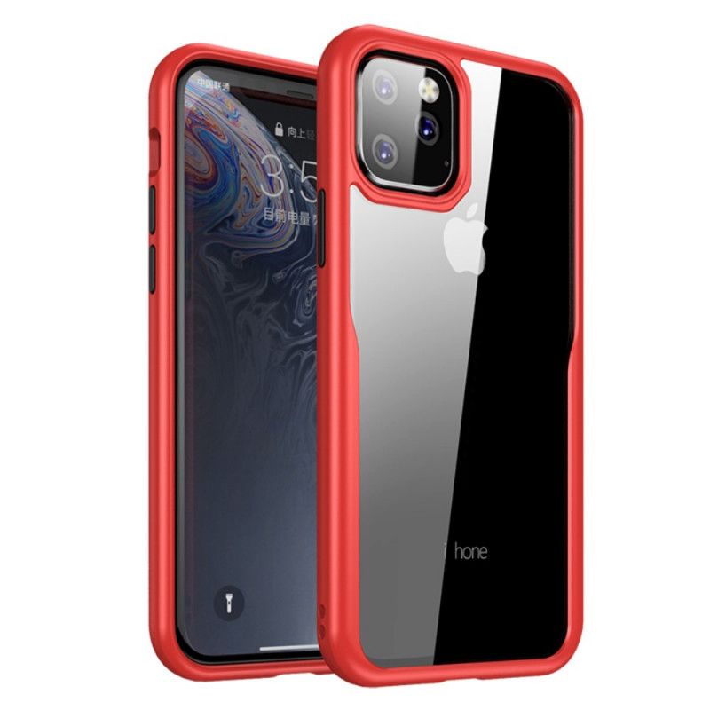 Hoesje voor iPhone 11 Pro Max Rood Zwart Sterserie Ipaky