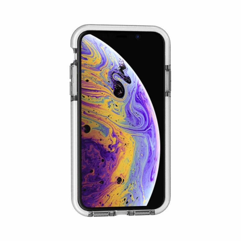 Hoesje voor iPhone 11 Pro Max Roze Zwart Transparante Diamanttextuur