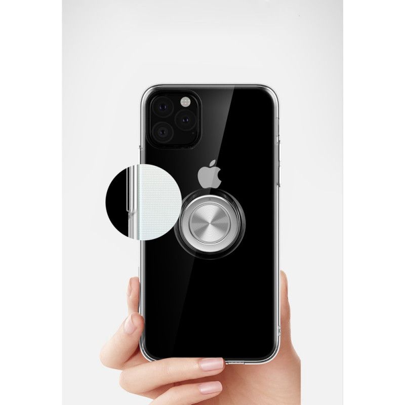 Hoesje voor iPhone 11 Pro Max Transparant Zwart Transparant Met Draagring