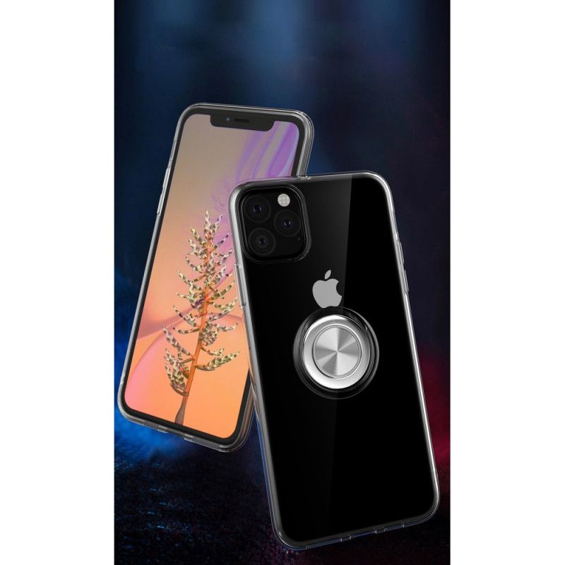 Hoesje voor iPhone 11 Pro Max Transparant Zwart Transparant Met Draagring