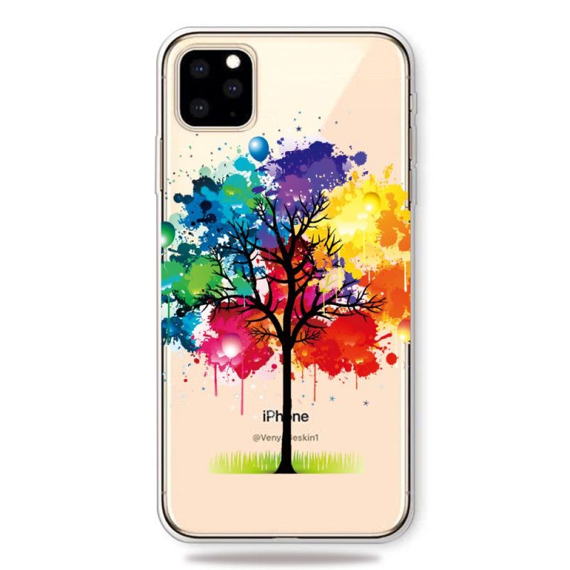 Hoesje voor iPhone 11 Pro Max Transparante Aquarelboom