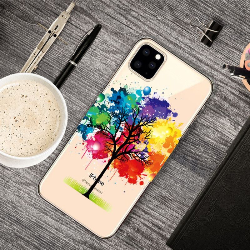 Hoesje voor iPhone 11 Pro Max Transparante Aquarelboom