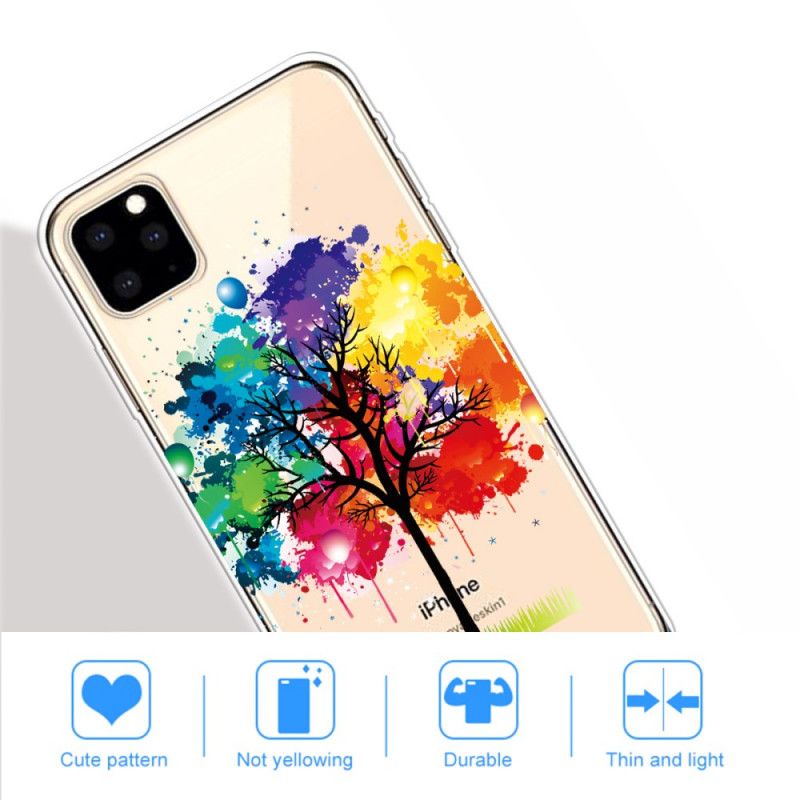 Hoesje voor iPhone 11 Pro Max Transparante Aquarelboom