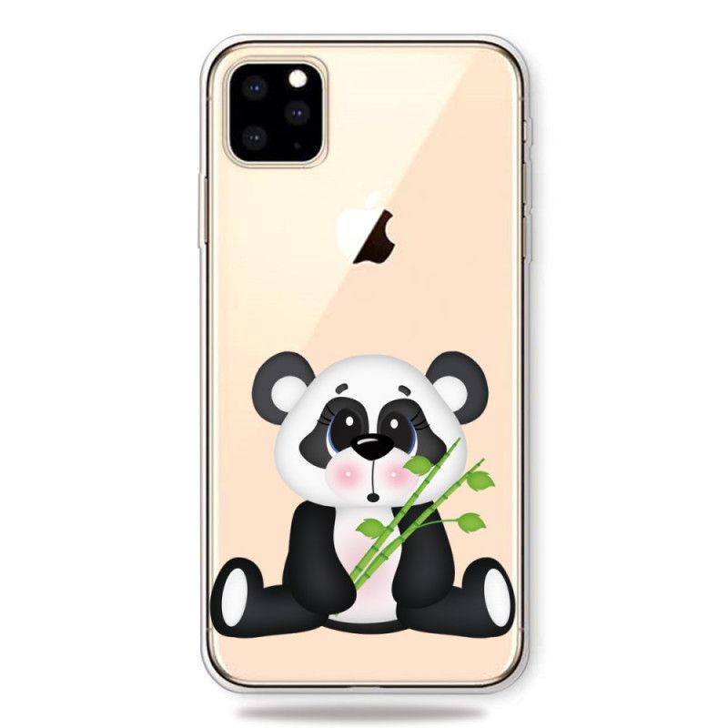 Hoesje voor iPhone 11 Pro Max Transparante Droevige Panda