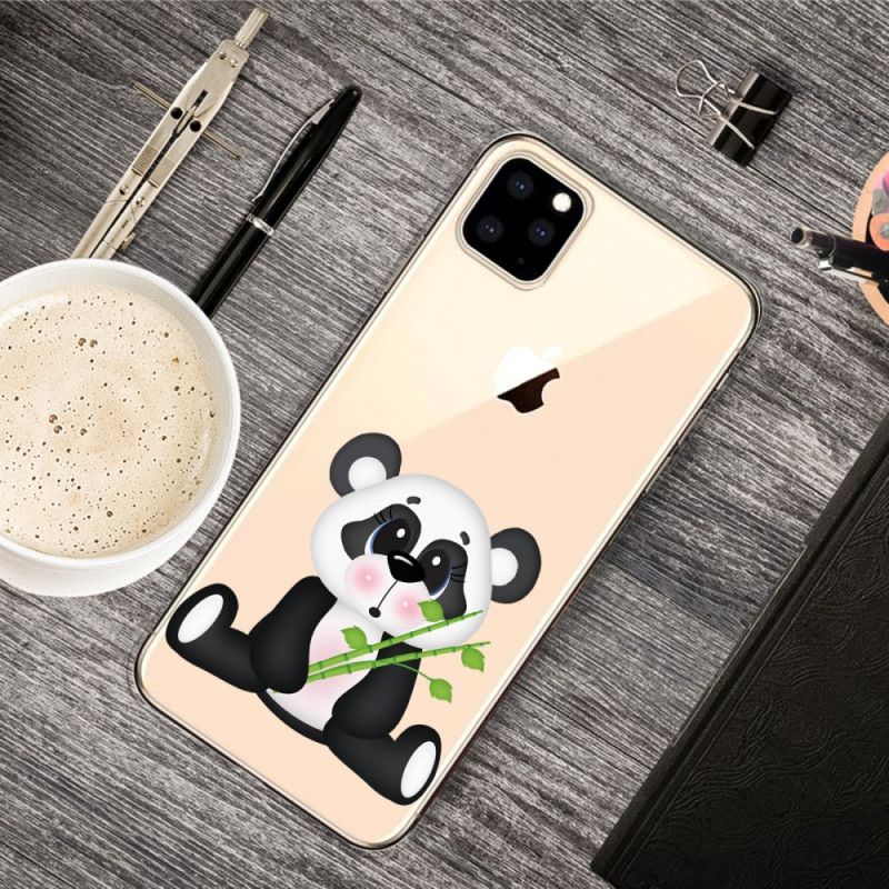 Hoesje voor iPhone 11 Pro Max Transparante Droevige Panda