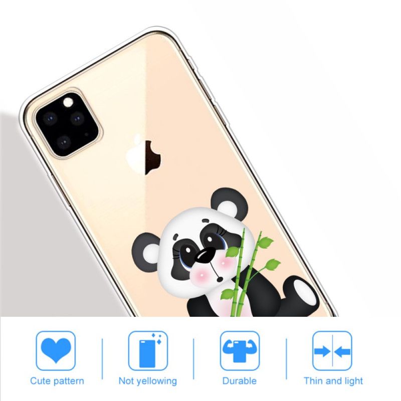 Hoesje voor iPhone 11 Pro Max Transparante Droevige Panda