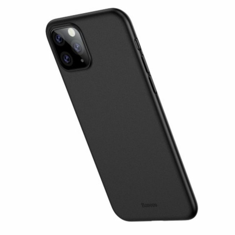 Hoesje voor iPhone 11 Pro Max Wit Zwart Frosted Doorschijnende Baseus