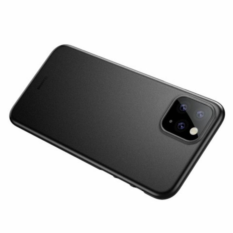 Hoesje voor iPhone 11 Pro Max Wit Zwart Frosted Doorschijnende Baseus