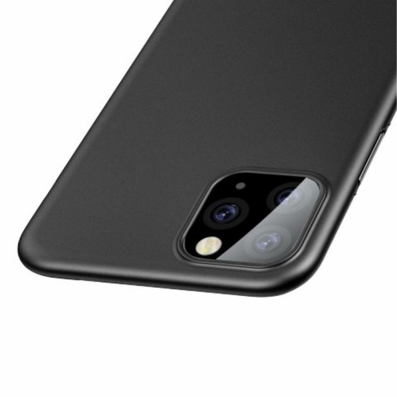 Hoesje voor iPhone 11 Pro Max Wit Zwart Frosted Doorschijnende Baseus