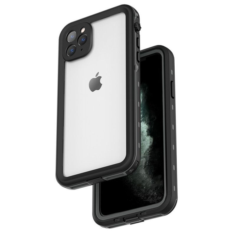 Hoesje voor iPhone 11 Pro Max Wit Zwart Waterdichte Rode Peper