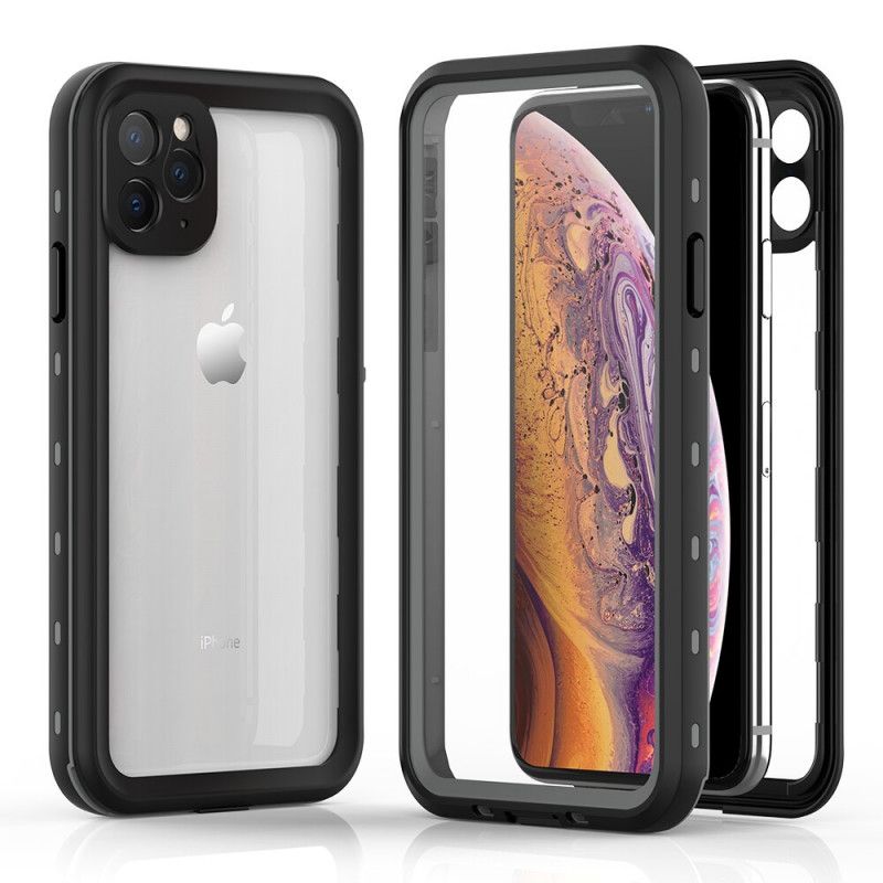 Hoesje voor iPhone 11 Pro Max Wit Zwart Waterdichte Rode Peper