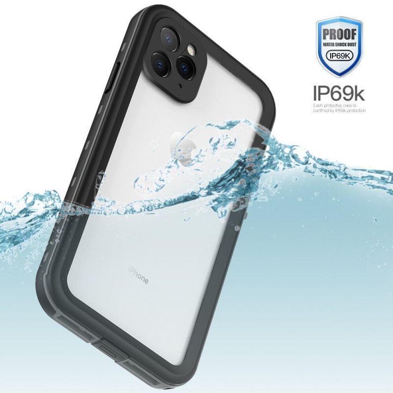 Hoesje voor iPhone 11 Pro Max Wit Zwart Waterdichte Rode Peper