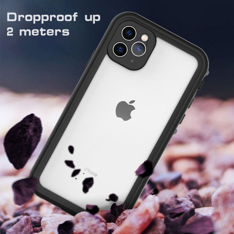 Hoesje voor iPhone 11 Pro Max Wit Zwart Waterdichte Rode Peper