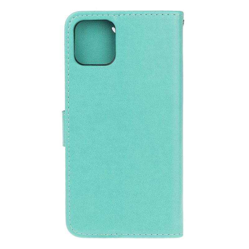 Leren Hoesje iPhone 11 Pro Max Gebloemde String