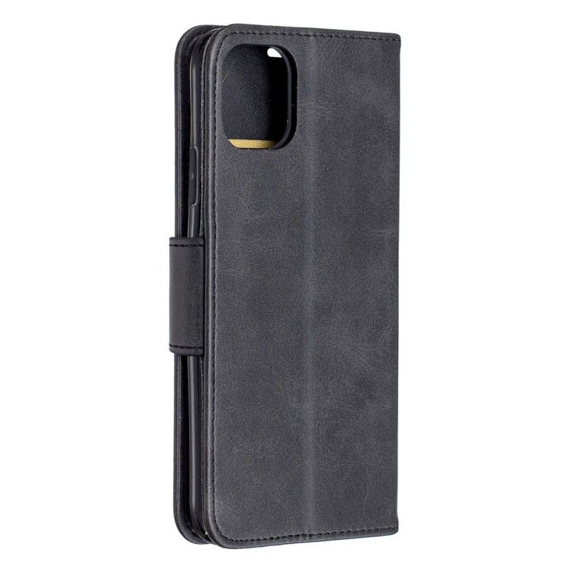 Leren Hoesje iPhone 11 Pro Max Geel Stijl Van Leren Band