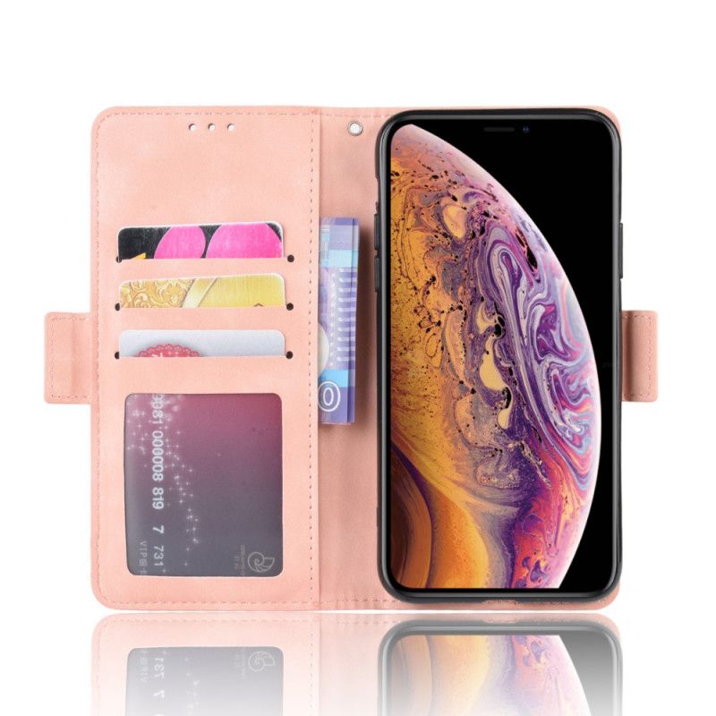 Leren Hoesje iPhone 11 Pro Max Rood Zwart Telefoonhoesje Eersteklas Multikaart