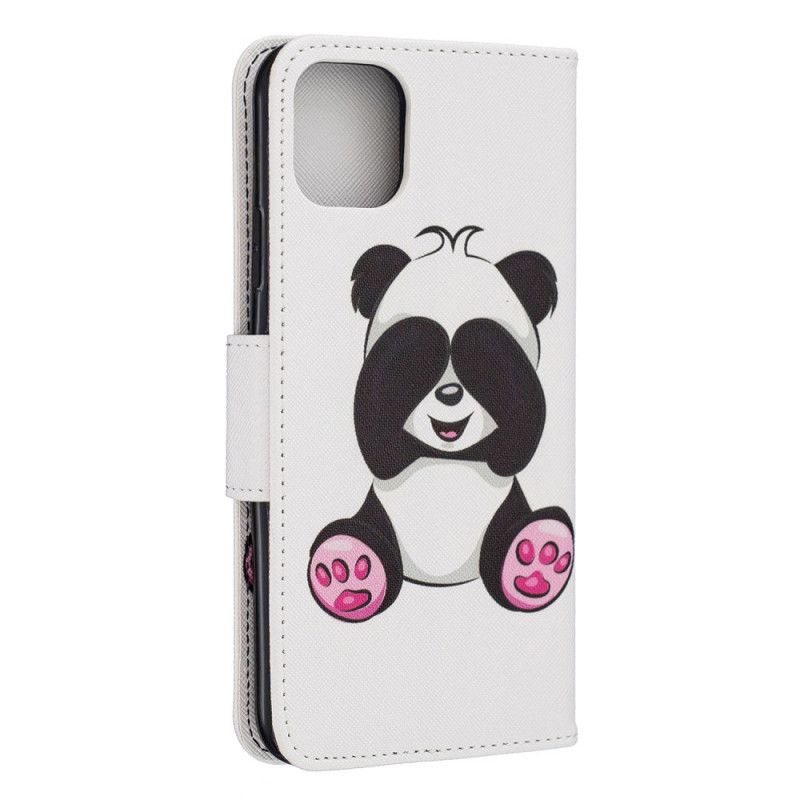 Leren Hoesje iPhone 11 Pro Max Telefoonhoesje Leuke Panda