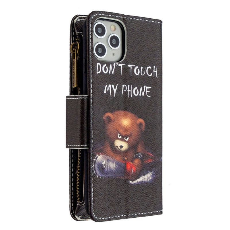 Leren Hoesje iPhone 11 Pro Max Telefoonhoesje Zak Met Ritssluiting