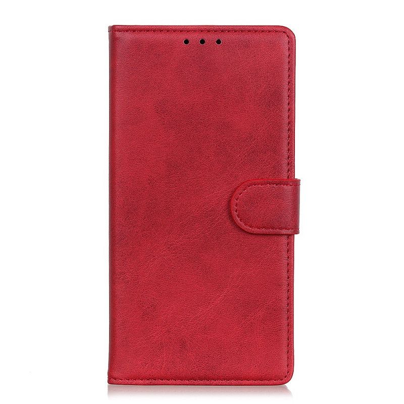 Leren Hoesje voor iPhone 11 Pro Max Rood Zwart Retro Mat Leereffect