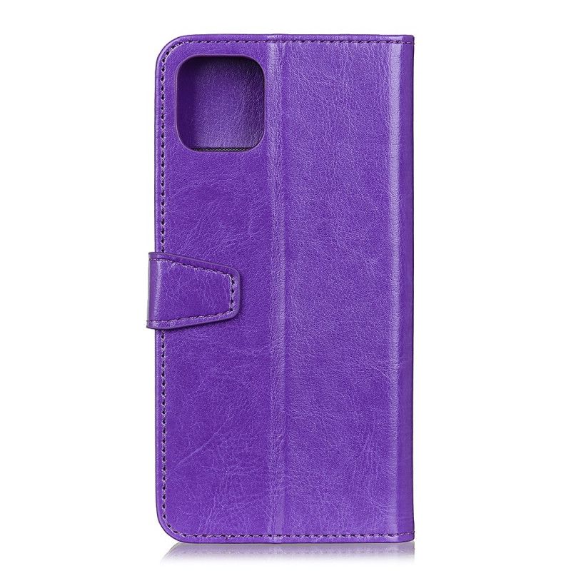 Leren Hoesje voor iPhone 11 Pro Max Wit Zwart Trendy Leerstijl 2019