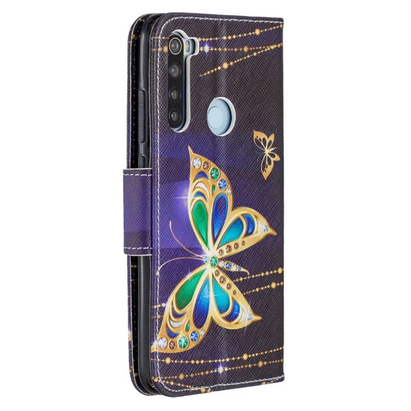 Bescherming Hoesje Xiaomi Redmi Note 8 Telefoonhoesje Magische Vlinder