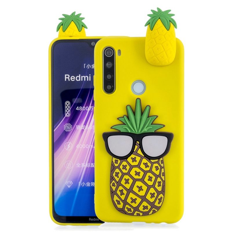 Case Hoesje Xiaomi Redmi Note 8 Telefoonhoesje 3D Coole Ananas