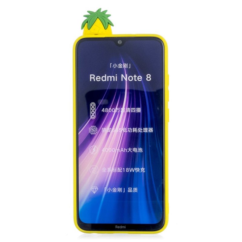 Case Hoesje Xiaomi Redmi Note 8 Telefoonhoesje 3D Coole Ananas