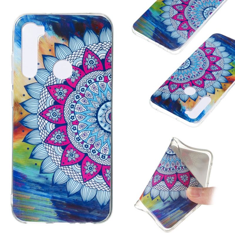 Case Hoesje Xiaomi Redmi Note 8 Telefoonhoesje Fluorescerende Mandala