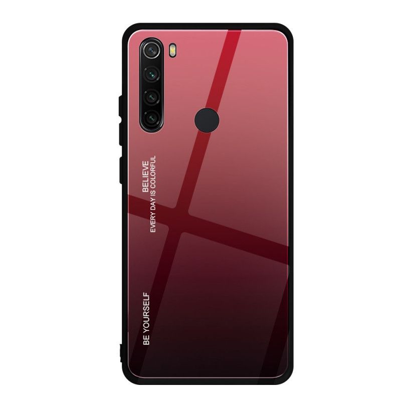 Cover Hoesje Xiaomi Redmi Note 8 Roze Rood Telefoonhoesje Gegalvaniseerde Kleur