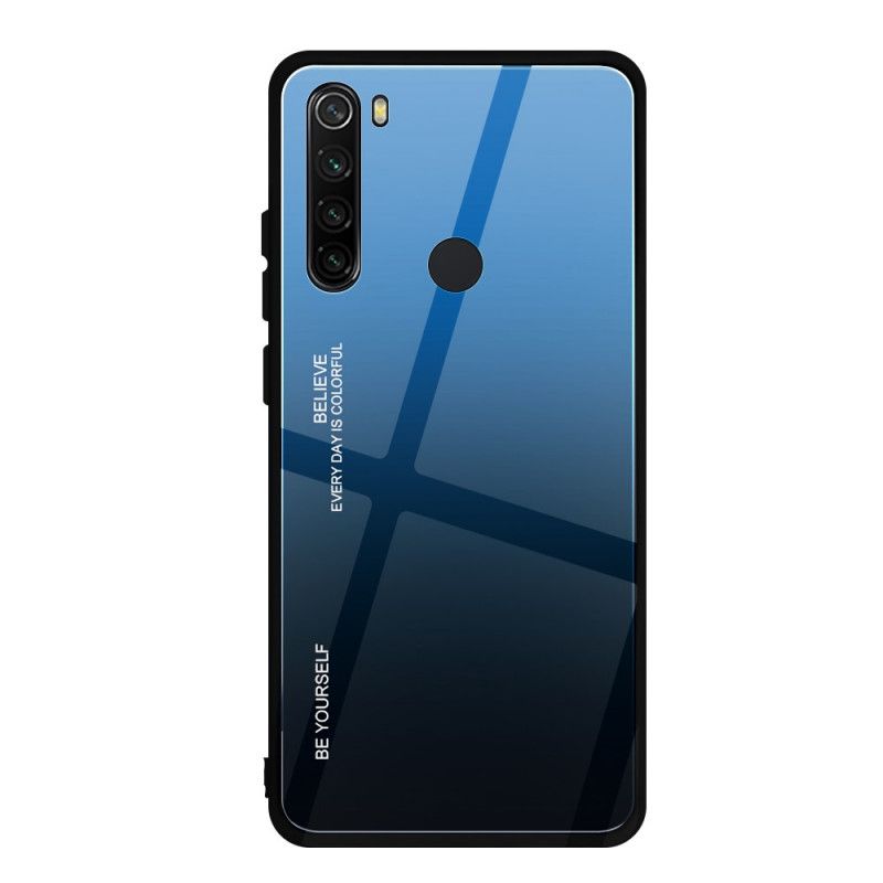 Cover Hoesje Xiaomi Redmi Note 8 Roze Rood Telefoonhoesje Gegalvaniseerde Kleur