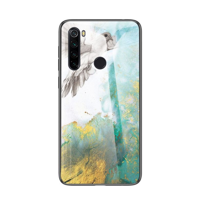 Cover Hoesje Xiaomi Redmi Note 8 Wit Zwart Telefoonhoesje Marmer