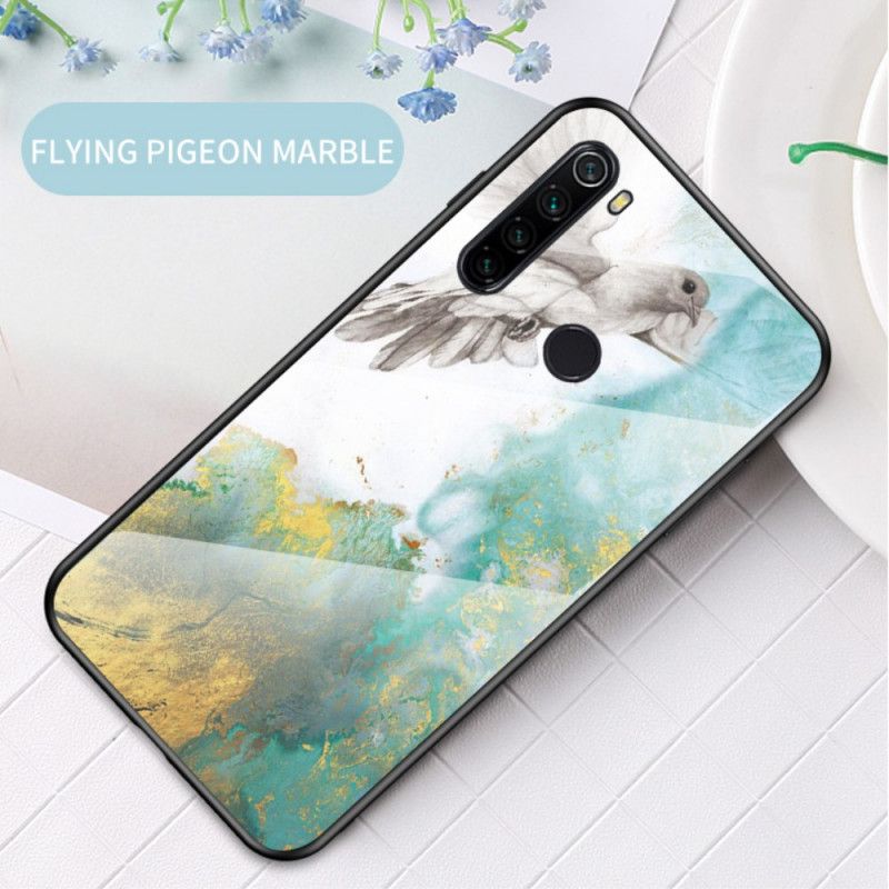 Cover Hoesje Xiaomi Redmi Note 8 Wit Zwart Telefoonhoesje Marmer