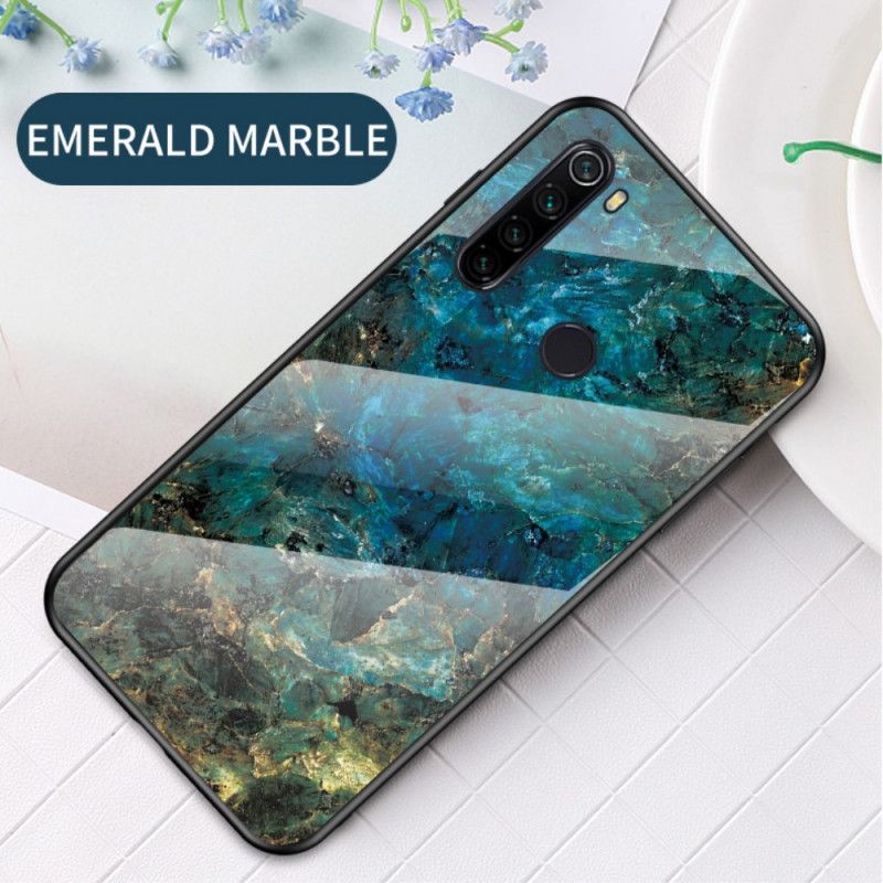 Cover Hoesje Xiaomi Redmi Note 8 Wit Zwart Telefoonhoesje Marmer