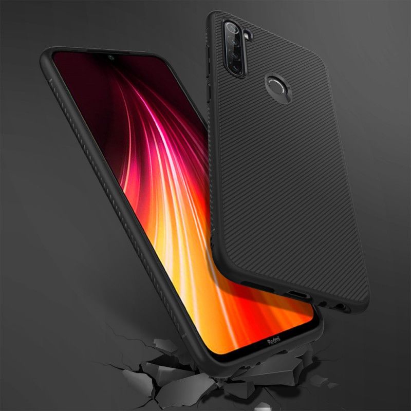 Cover Hoesje Xiaomi Redmi Note 8 Zwart Telefoonhoesje Keperstof Uit De Jazz-Serie