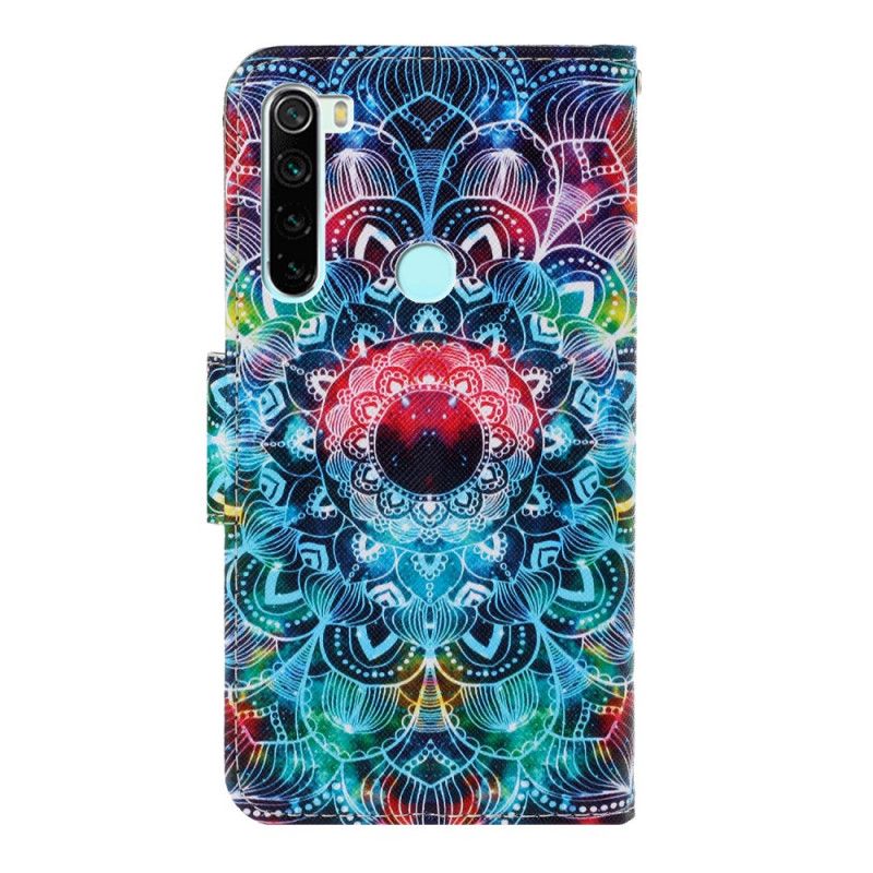 Flip Case Leren Xiaomi Redmi Note 8 Flitsende String Mandala