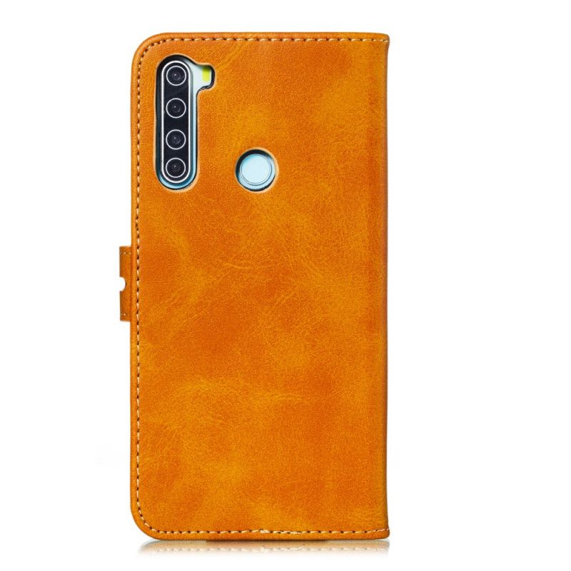 Flip Case Leren Xiaomi Redmi Note 8 Grijs Zwart Kitten