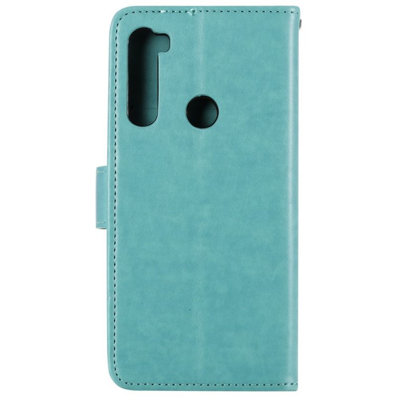 Flip Case Leren Xiaomi Redmi Note 8 Magenta Grijs String Mijmering