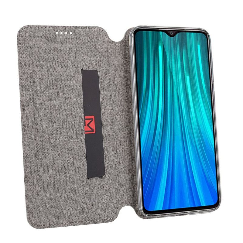 Folio-hoesje Xiaomi Redmi Note 8 Grijs Zwart Gestructureerd