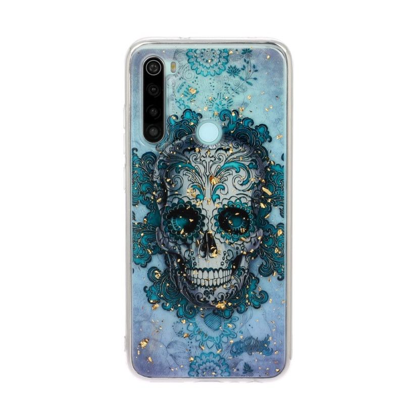 Hoesje voor Xiaomi Redmi Note 8 Blauwe Schedel