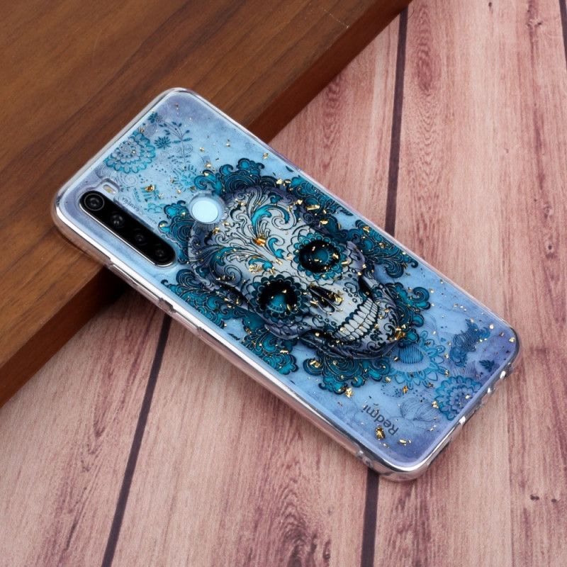 Hoesje voor Xiaomi Redmi Note 8 Blauwe Schedel