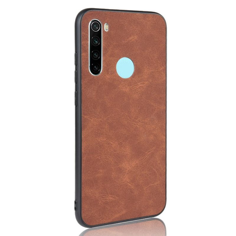 Hoesje voor Xiaomi Redmi Note 8 Donkerblauw Zwart Premium Leereffect