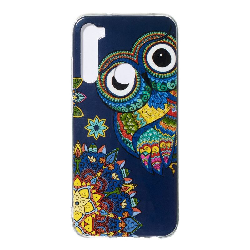 Hoesje voor Xiaomi Redmi Note 8 Fluorescerende Mandala-Uil